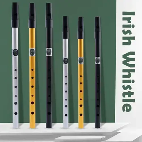 Irlantilainen pillihuilu C/D-näppäin 6-reikäinen huiluinstrumentti ammattimainen tinaseos alumiini aloittelija Penny Ireland tarvikkeet Whi N1F4