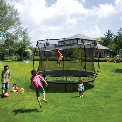 Elastic Trampoline Mesh Fitness Trampolines For Kids Mat Spring Cloth Jumping With  V-Ring Hooks Entertainment Support