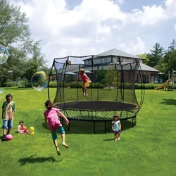 Elastisk trampolin mesh Fitness trampoliner til børn Måtte Spring klud hopper med V-ring kroge Underholdning Support