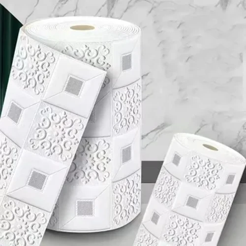 70 cm * 5 m 3D Stereo Duvar Çıkartmaları Kendinden yapışkanlı Tavan Dekoratif Çıkartmalar Oturma Odası Yatak Odası TV Arka Plan Su Geçirmez Duvar Kağıdı
