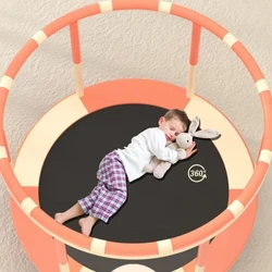 Set Trampolîn Gymnasteg Aml-faint ar gyfer Anrhegion Pen-blwydd Plant Set Gwely Neidio Dan Do Gwely Bownsio Dan Do gyda Rhwyd Ddiogelwch