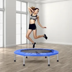 36" faltbares Trampolin, Fitnesstrampolin, verstellbarer Handlauf, Kinder, Erwachsene, kleines Trampolin, Outdoor, Heim-Fitnessstudio, Sprungbrett