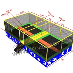 Nach Slowenien exportiert, CE-geprüfter 4-in-1-Trampolinpark HZ-LG083