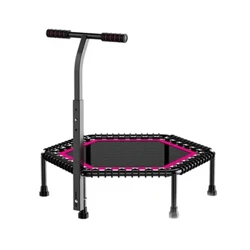 Dan Do Oedolion Neidio Rebounder Gymnasteg Ffitrwydd Hecsagon Trampolîn