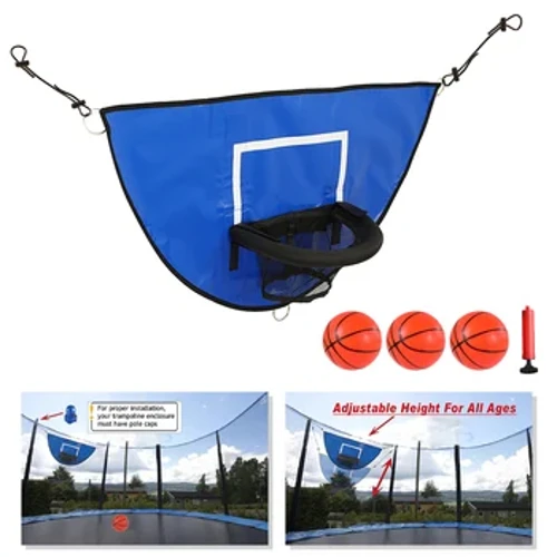 Trampoline Đa Năng Ngoài Trời Chống Nước Chống Nắng Bóng Rổ Đứng Trampolines Trẻ Em Bộ Đồ Chơi Bóng Rổ Giải Trí Accessorie