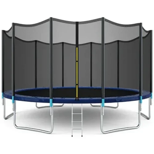Veliki okrugli od nehrđajućeg čelika Popularni vanjski trampolini park, 10ft 12ft 14ft, sa sigurnosnom mrežom