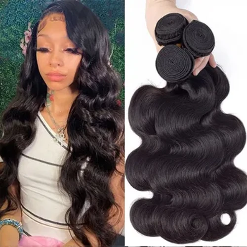 Pas cher en gros 30 32 pouces vague de corps 3 4 paquets cheveux brésiliens eau ondulée armure de cheveux humains Extensions Tissage pour les femmes
