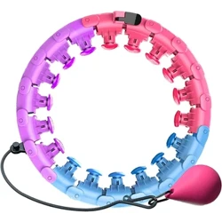 24 na Seksyon Smart Weighted Sport Hoops Tiyan Manipis na Baywang Exercise Detachable Hoop Massage Fitness Circle Training Pagbaba ng Timbang
