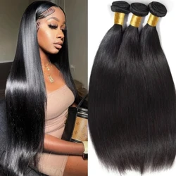 30 Inch Bone Straight Human Hair Weave Bundle 12 A Brazilian Natural Color 100% Remy Human Hair Extension 1 3 4 Bundles Weft