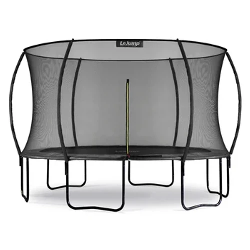 Tấm bạt lò xo ngoài trời dành cho trẻ em LeJump Bí ngô bên ngoài lưới 12 FT Trò chơi ngoài trời Tấm bạt lò xo giải trí lớn có lưới bao vây & thang