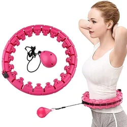 24 Justerbar sporthoppar Abdominal tunn midja träning avtagbar massage hoops fitnessutrustning gym hem träning viktminskning