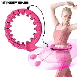 Slimming Hoop Kanthi Bobot Latihan Bobot Olahraga Olahraga Hoop Pinggang Pelatih Latihan Ing Omah Kebugaran Perut Weteng Adjustable