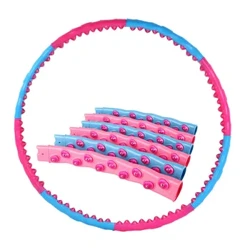 ʻElua lālani Magnetite 8 ʻāpana Fitness Hoop Hoʻomaʻamaʻa Hoʻomaʻamaʻa Haʻuki Hoop Maʻalahi ke hoʻokomo Loaʻa i ka pūhaka ʻāʻī o ka ʻōpū.
