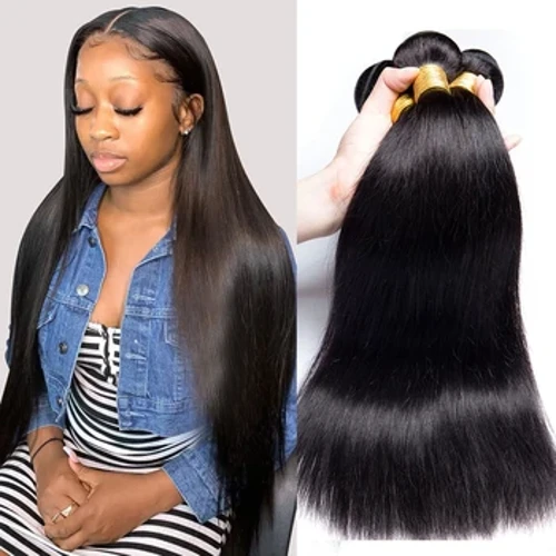 12a maços de cabelo retos extensões de cabelo humano brasileiro cruas para mulheres negras cor natural 3/4 pacote de cabelo remy longos 30 polegadas