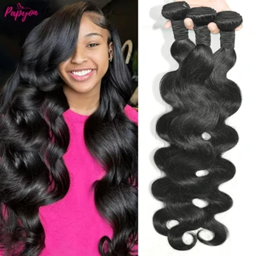 28 30 32 Inchi za Wimbi la Mwili Vifunga Vifungu vya Nywele za Binadamu Vifurushi vya Weave vya Brazili Vifurushi vya Nywele za Binadamu Aliexpress Ufaransa Vifurushi vya Nywele Mbichi
