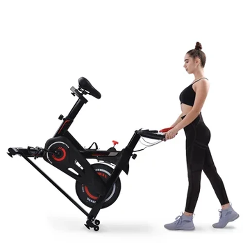 Rower stacjonarny z oporem magnetycznym, siłownia, 6 kg, regulowane siodełko z kołem zamachowym, jazda na rowerze stacjonarnym, rower treningowy