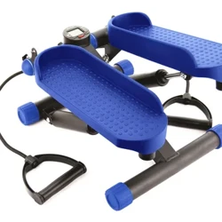 STEPPER hidrauliko urdina, JOCCA markako luzagailuekin. FITNESS ekipamendua erresistentzia-bandekin pisua galtzeko eta erresistentzia irabazteko. Gorputz osoko entrenamendua etxean. Erraza gordetzeko.