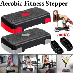 I-Aerobic Fitness Stepper Mini Cardio Pedal Exerciser Adjustable Non-slip Stable 200KG Izisetshenziswa Zokufaneleka Zasekhaya Ezithwala Umthwalo