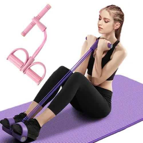 Asistent sedacího lehu Žena Domácnost Hubnutí bříška Stahování břicha Šlapací stahovák se čtyřmi trubkami Šlapací stahovák Fitness Hubnutí na břicho Ženy