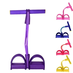 4 Tubo Fasce di resistenza Fitness Lattice Pedale Esercitatore Sit-up Pull Rope Espansore Fasce elastiche Attrezzature per lo Yoga Pilates Allenamento