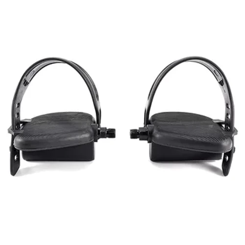 1 Pasang Pedal Sepeda Latihan Adjustable Widened Straps Pedal Sepeda kanggo Olahraga Bersepeda Ngarep utawa Gym Bike Fitness Equipment Parts