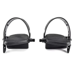 1 Pasang Pedal Sepeda Latihan Adjustable Widened Straps Pedal Sepeda kanggo Olahraga Bersepeda Ngarep utawa Gym Bike Fitness Equipment Parts