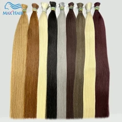 Swmp Gwallt Dynol Dim Weft Gwallt Fietnameg Gwallt Virgin Remy Swmp Gwallt Syth 12-30 modfedd 100g 100% Estyniad Gwallt Naturiol Go Iawn Llwyd 99j