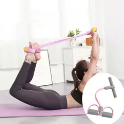 4 tüplü Yoga Pedalı Çektirme Fitness Ekipmanları Karın Egzersiz Kalınlaşmak Elastik Çekme Halatı Kauçuk Direnç Bandı Bel