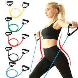 Resistance Bands with Handles Elastic Yoga Pull Rope Exercise Cord Stretch Bands for Muscle Training/Shape Body/Physical Therapy