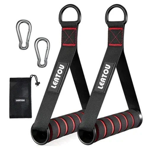 D-Ring Gampfa Metel Handlenni Grip Workout Dyletswydd Trwm Peiriant Cebl Handle gyda Bachyn ar gyfer Bandiau Gwrthsafiad Cartref Affeithwyr Ffitrwydd