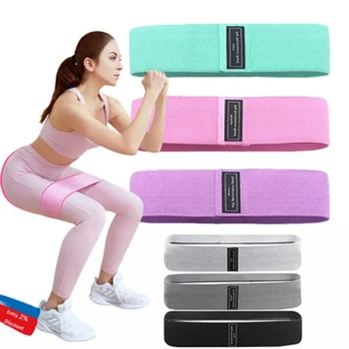 Fitness Resistenz Band Hënner Expansioun Fitness Stoff Gummistécker Band Elastesche Expander Geeignet fir doheem Übung Sport Ausrüstung