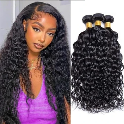 Wai Wave Bundles No nā Wahine Peruvian Weaving Virgin Virgin Hair Extensions Wet and Wavy Human Hair Bundles 1/3/4 Pcs