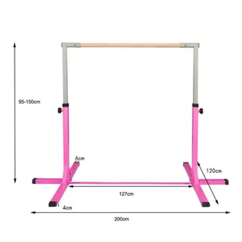 130cm Adjustable Para sa Mga Bata Exercise Gymnastic Bar Horizontal Sports Gym kids kip bar