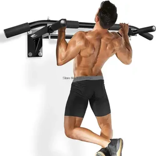 Wandmontéiert Heavy Duty Horizontal Bar Stahl Chin-up Fir Heem Gym Indoor Pull Up Training Bar Grouss Fitness Ausrüstung Belaaschtung 200kg