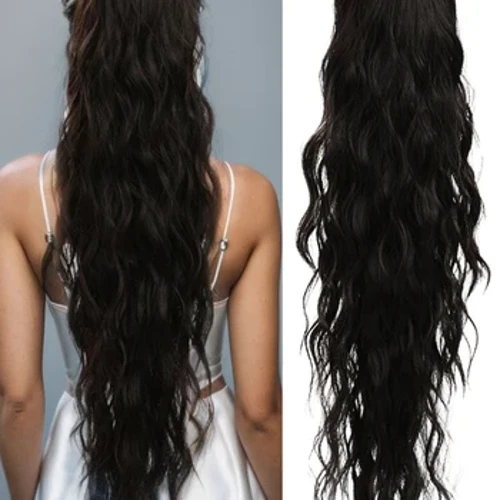 Phần mở rộng tóc đuôi ngựa, phần mở rộng tóc đuôi ngựa dây rút 26 inch cho phụ nữ Tóc đuôi ngựa dài xoăn gợn sóng Nhiều màu tùy chọn hàng ngày