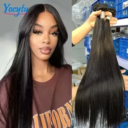 20 20 20 Pulgada na Mga Bundle ng Buhok ng Tao YOCYTU 100% Tuwid na Mga Bundle ng Buhok ng Tao na Brazilian Weave Bundle Extension ng Buhok ng Tao Para sa Babae na Ibinebenta Libreng Pagpapadala 1-3 A
