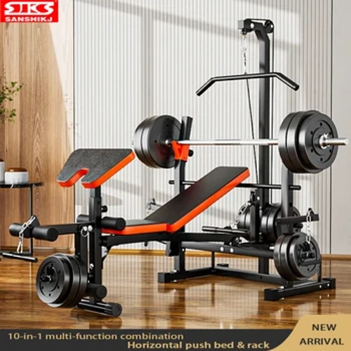 I-Household Barbell Bench Press Umbhede, Ukufaneleka, I-High Pull Rowing, Isitulo Senyoni, Umbhede Ophakamisa Isisindo Ogoqayo, I-Multi-function