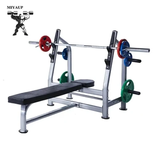 MIYAUP Pibellau tewach a thrwchus Gwthiad Ymarferol Pwysau Flat Squat Rack Gwasg Mainc Fflat Barbell Arbennig