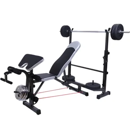 Posilovací posilovací stroj na dřepy Multifunkční posilovací zařízení Bench Press Stojan na vzpěračské lůžko