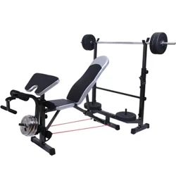 Squat Strength Training Weight Machine มัลติฟังก์ชั่นอุปกรณ์ฟิตเนส Bench Press Rack เตียงยกน้ำหนัก