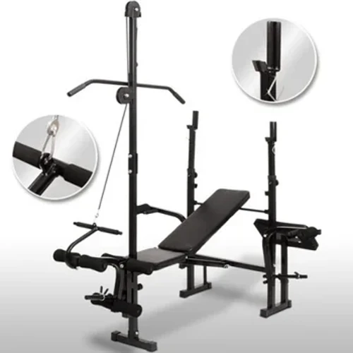 Otthoni fitneszfelszerelés guggoló állvány Többfunkciós összecsukható súlyú fekvenyomás
