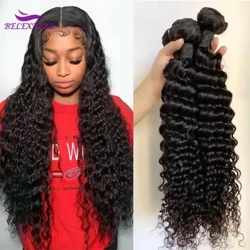 24 26 28 inch Deep Wave Bundles Brazilian Raw Human Hair Bundles 10A Top Quality Mānoanoa Hui Pū 'Ia Ula Weaving Delivery 3 to 5 Days