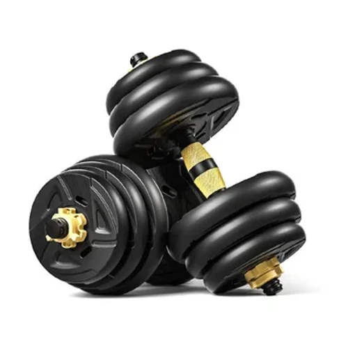 Dumbbell i'r barbell yn gosod offer ffitrwydd defnydd deuol ar gyfer cartref dynion ymarfer dumbbell braich cyhyr sgwat ysgwydd gard datodadwy X