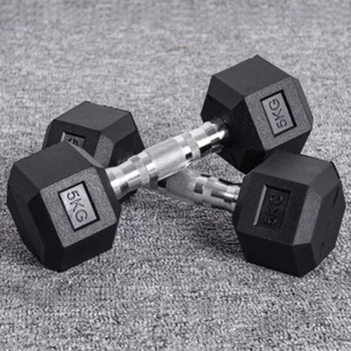 MIYAUP 20kg Hexagonal Dumbbell 5kg 7.5kg 12.5kg 10kg 15kg Gizonezkoen besoa muskuluen entrenamendua Etxeko Fitness Gomaz estalitako dumbbell