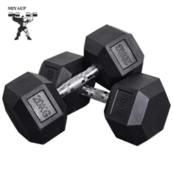 Campfa MIYAUP Dumbbells Rwber Masnachol Set Lawn O Offer Chwaraeon Cyfanwerthu Ffitrwydd Dan Do 20kg Aelwyd 15kg