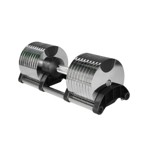 Par de mancuernas ajustables cromadas, 2 kg (5 lb) o 4 kg (9 lb), aumento máximo de 45 kg (100 lb), mancuernas OEM para ejercicios en el hogar