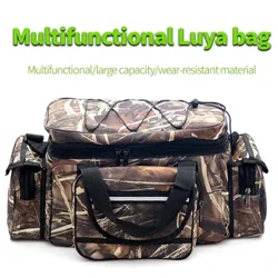 Borsa da pesca impermeabile Attrezzatura da pesca multiuso in nylon di grande capacità Borse a tracolla impermeabili a due strati