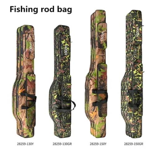 1.3 M/1.5 M 2 Lapisan Lipat Besar Perut Laut Memancing Tas Bahu Ganda Tas Pancing, Penyimpanan Luar Ruangan Alat Kit untuk Memancing