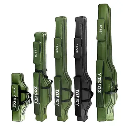 60/100/122/150/152/182cm dobrável pano oxford vara de pesca com zíper caso sacos de equipamento de pesca bolsa de armazenamento titular para a pesca