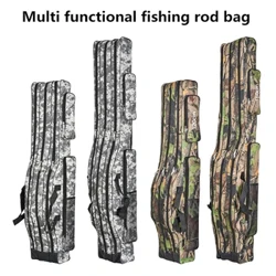 1,2m / 1,5m dräi-Schicht ausklappbar grouss Bauch Mier Fëscherei Sak, duebel Schëller Fëscherei Staang Sak, Outil Kit fir Outdoor Stockage